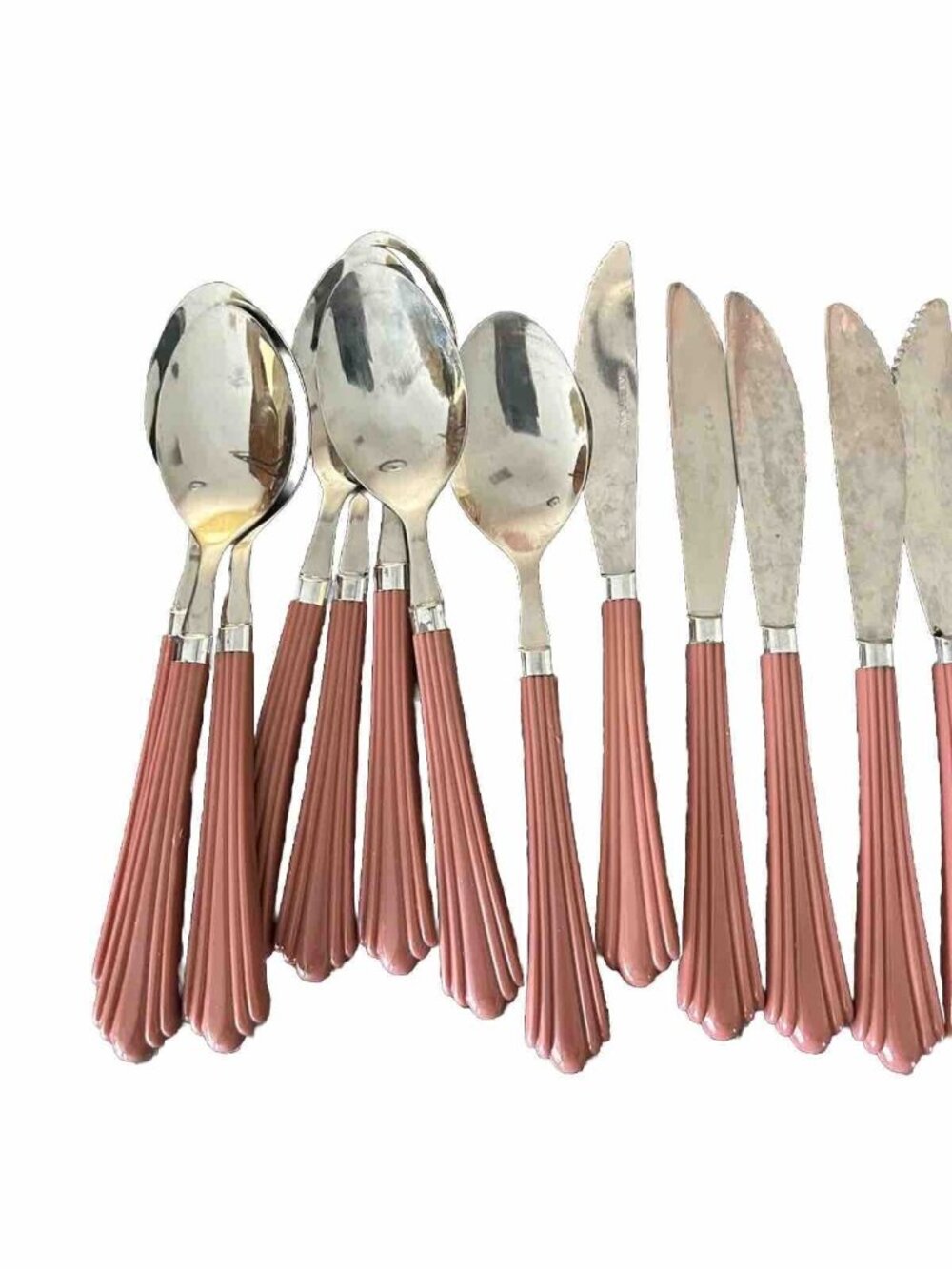 23 Regent Sheffield Stainless Flatware Lot Festive Pink Mauve Vintage Replace